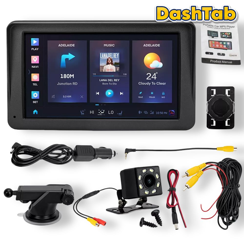 DashTab™ Mini - Digital Car Touchscreen + BONUS Optional Reverse Parking Camera
