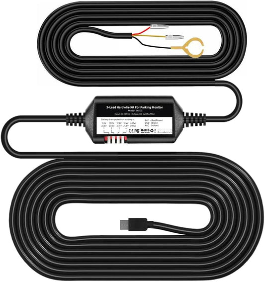 3-Lead Hardwire Kit for 4K Dual Dash Cam Set