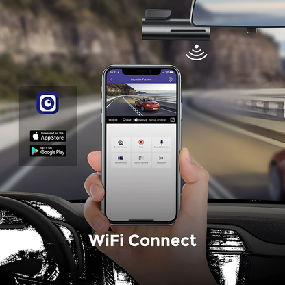 Dual Channel Dashcam - 4K UHD Front + Full HD 1080P Rear