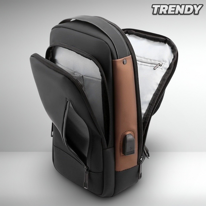 TRENDY® Anti-Theft Cross-Body Sling Bag (Black & Bronze)