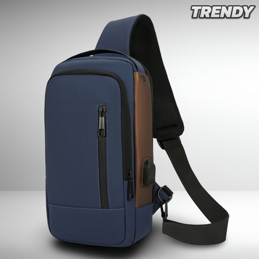 TRENDY® Anti-Theft Cross-Body Sling Bag (Blue & Bronze)