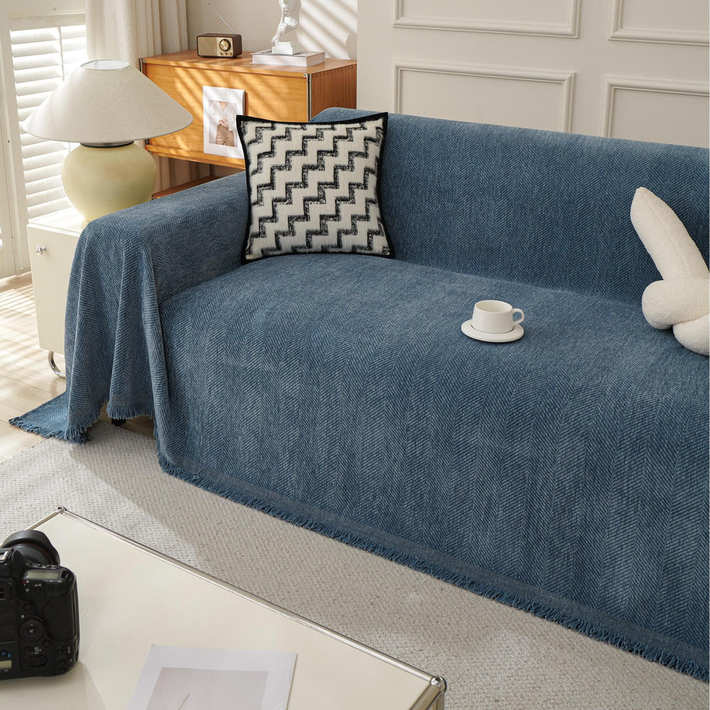 TRENDY™ Protective Couch Covers - Soft Chenille Herringbone Style