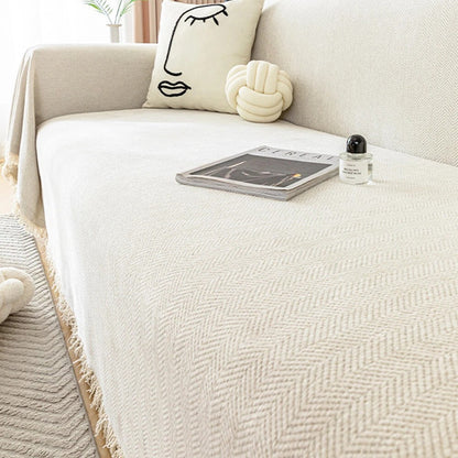 TRENDY™ Protective Couch Covers - Soft Chenille Herringbone Style