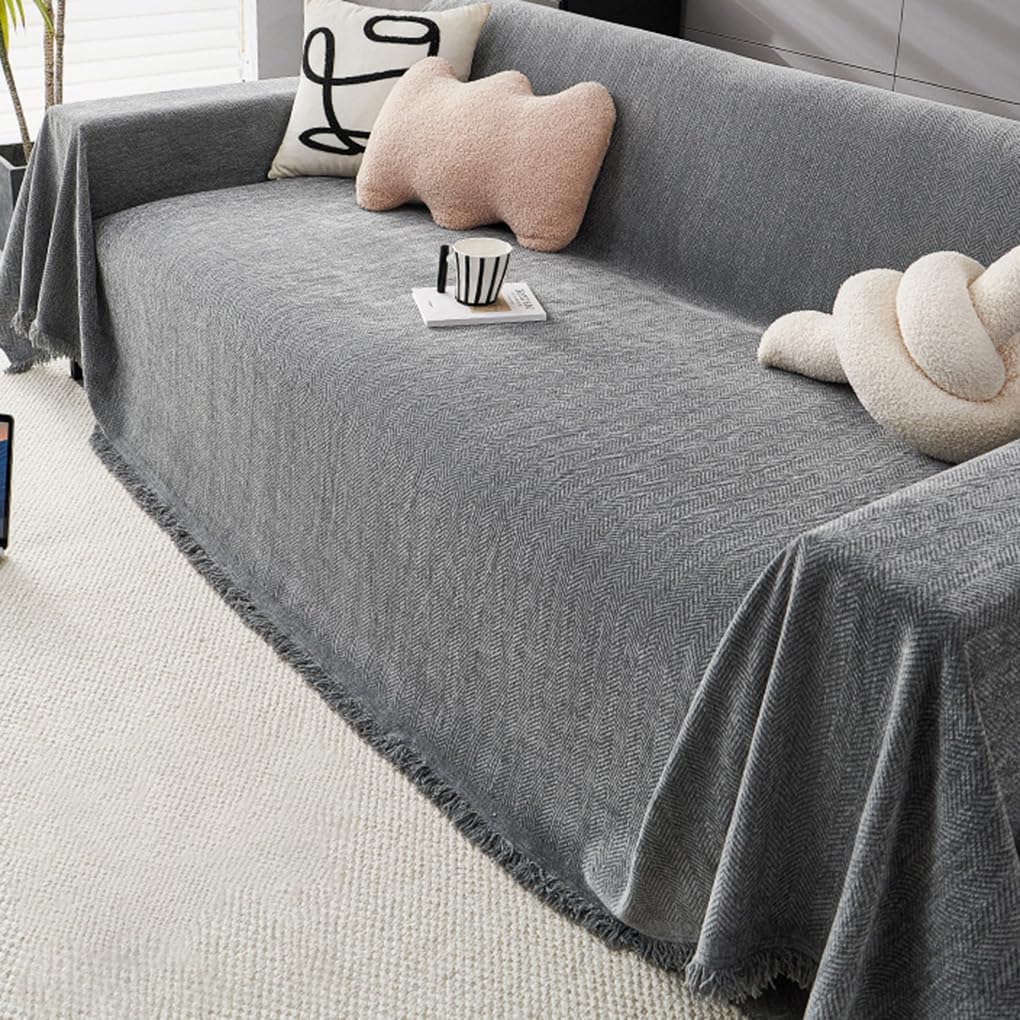 TRENDY™ Protective Couch Covers - Soft Chenille Herringbone Style