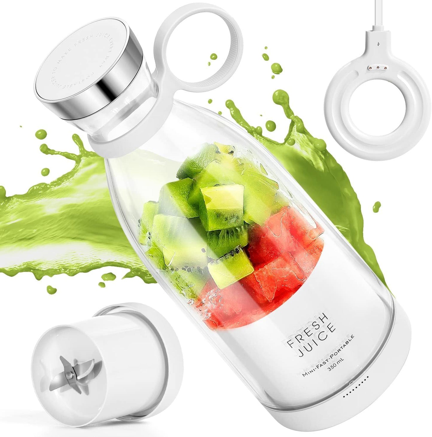 FRESH JUICE™ - Portable Bottle Blender for Fruit & Veg Juices, Smoothies, Shakes