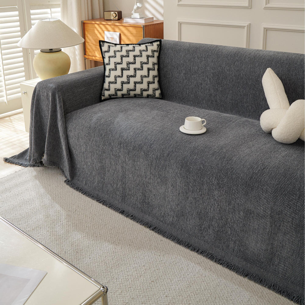 TRENDY™ Protective Couch Covers - Soft Chenille Herringbone Style