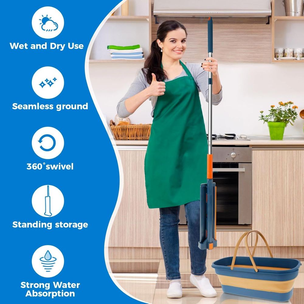 TRENDY™ 360 Mop & Foldable Bucket Bundle