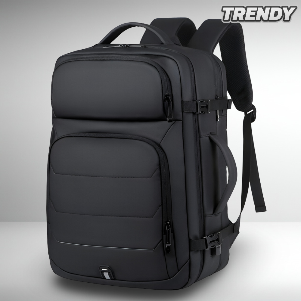 TRENDY Expandable Backpack Black